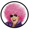 Mega Afro Perücke Pink - 