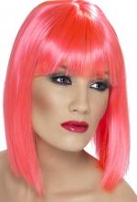 Glam Perücke Neon Pink - 