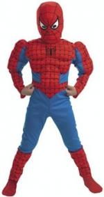 Spiderman Kinder Kostüm Deluxe - Muskelanzug - Masken