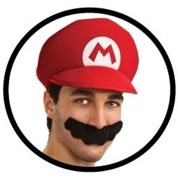Super Mario Hut (mütze) Und Bart Set Deluxe bestellen