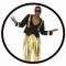 90er Jahre Rapper Kostüm Gold