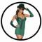 Green Hornet Damen Kostüm - Grüne Hornisse