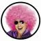 Mega Afro Perücke Pink