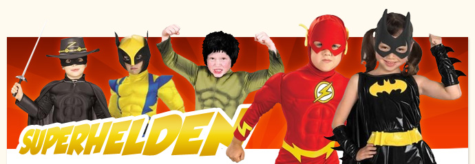 Superhelden Kinderkostüme und Kindermasken