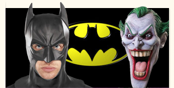 Batman und Catwoman Masken