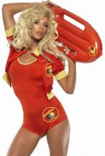 Baywatch Rettungsschwimmer Kostüm Badeanzug - Kitsch