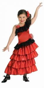 Flamenco Kostüm Kinder - Spanische Prinzessin - Masken