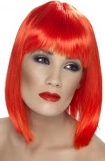 Glam Perücke Neon Rot - 