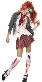 High School Girl Zombie Kostüm - Schulmädchen - Masken