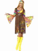 Hippie Kostüm Damen - 1960s Groovy Lady - Masken