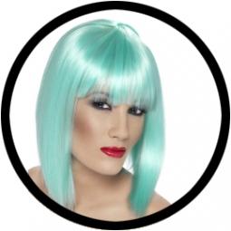 Glam Perücke Neon Türkis bestellen