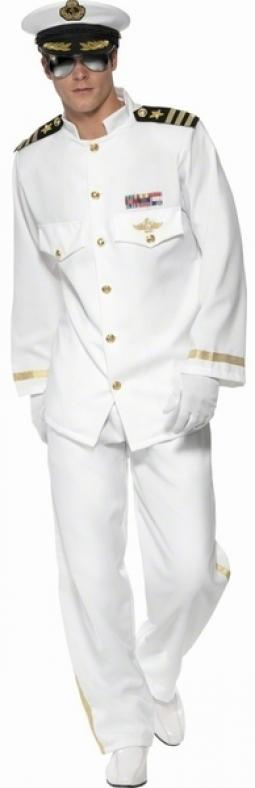 Kapitän Kostüm Weiß - Navy Offizier Captain bestellen